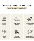 Enjoy Nespresso benefits including exclusive coffees, samples, special offers, and capsule recycling, only at nespresso.com