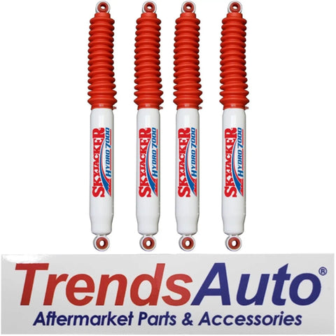 Hydro 7000 Series Front And Rear Hydraulic Action Shocks for 1973-1986 4WD K10 K15 K20 K25 pickups, red spring design