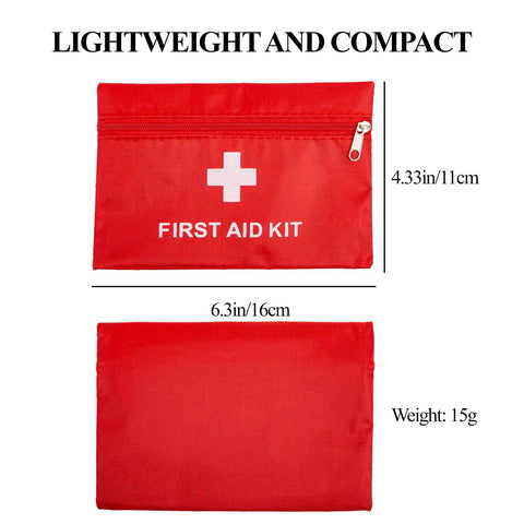 Red 12 Pack Empty First Aid Pouches for Travel and Outdoor Use Grab And Go Medical Bags Waterproof Zipper Pouches Built For Emergency Kits 4.3 By 6.3 Inches