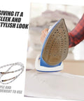Heavy Duty Steam Iron Replacement Hose And Tube For High Tensile Strength Easy Installation Compatible With Most Steam Irons And Cleaners Durable Leak Proof Steam Line For Home Use next to a steam iron on a table