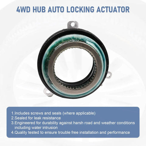 Close-up of Two Pack Auto Locking Hub Actuators For 4x4 Trucks And SUVs Direct Replacement Ford F150 2004-2015 Expedition