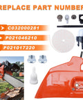 Chain Brake Side Clutch Cover Kit For Echo CS 370 400 420ES Chainsaws, Sprocket Guard Cover, Replacement parts layout