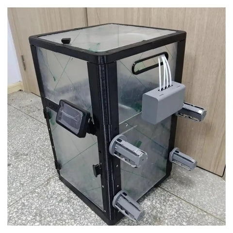 Clear 3mm Polycarbonate Enclosure Panel Kit With Screw Pack For Adventurer AD5X 3D Printer, transparent PC sheets showing high strength panels.