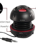 Ultra Portable Tiny But Mighty Mini Bluetooth Speaker With 3.5mm Aux Input Built In Mic And Plug And Play Ideal For Laptop MP3 Smartphone Or Any Device Compact Travel Sized Wireless Speaker Black Ready To Rock