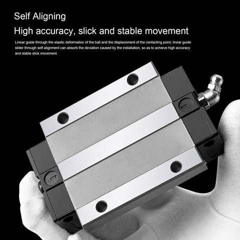 HGW20CC 300mm Linear Guide Rail With Premium Bearing Steel For Rock Solid Ultra Smooth Sliding And Micron Level Precision High Precision CNC Machine Automation Equipment For Industrial Robotics Components self-aligning block