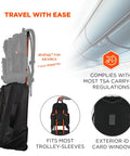 Soft Sided Rolling Carry-On Bag That Expands Up To 1.5 Inches For 42 Liter Capacity with TSA Compliant Features and ID Card Window