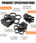 Image showing Six Position Telescope Filter Wheel Coaxial Mount for 0.5 inch, 1 inch, and 2 inch filters with cage system compatibility.