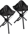 2 Pack Portable Folding Camping Stool With Built In Shoulder Straps For Easy Carry Lightweight Tripod Chair for Camping Hiking Beach