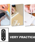 Installation of Beefy Heavy Duty Aluminum Alloy Small Door Hinges 6 Pack for folding tables and cabinets, easy and stable setup.