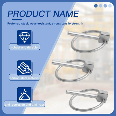 4 Pack Stainless Steel Linch Pins With Ring No Wobble Quick Release Round Cotter Pins 3/16 By 1-3/8 Inch hardware