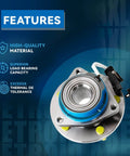Front Wheel Bearing Hub Assembly for 2000-2013 Chevrolet Impala & Monte Carlo with features and ABS sensor wire