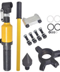 5 Ton Hydraulic Gear Puller Kit With Bearing Separator And All In One Pump For Auto Repair And Industrial Jobs Heavy Duty Claws Reach 0 To 140 Mm And Spread 100 To 200 Mm Includes Oil Tube Drawing Function components