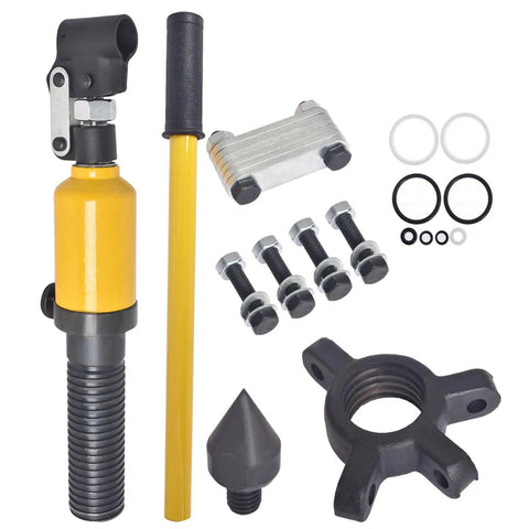 5 Ton Hydraulic Gear Puller Kit With Bearing Separator And All In One Pump For Auto Repair And Industrial Jobs Heavy Duty Claws Reach 0 To 140 Mm And Spread 100 To 200 Mm Includes Oil Tube Drawing Function components