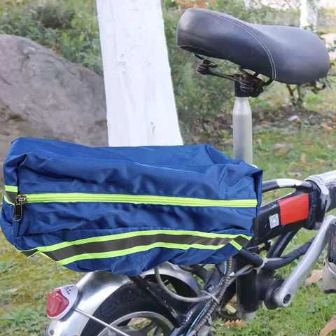 Must-Have Waterproof E-Bike Rear Seat Cover With Big 43cm Polyester Storage Bag For Battery Protection Against Rain Dirt And Dust Keeps Gear Safe On Rides on e-bike rear seat