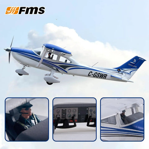 Cessna 182 RC Plane For Beginners And Adults, 1500mm Wingspan Red Starter Friendly Single Engine Propeller Hobby Aircraft