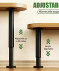 Heavy Duty Adjustable Furniture Legs Set Of Four Tall Metal Cabinet Support Stands For Beds Sofas Chairs And Tables With Quick Install Leveling Base In Matte Black Finish showing adjustable height up to 43 inches.