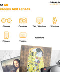 World Best Classic Art Collection microfiber cleaning cloths, 5-pack for cameras, glasses, and screens.