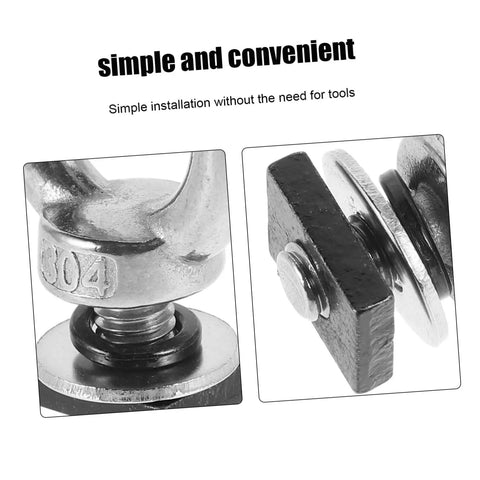 Heavy Duty High Strength T Type Hanging Ring Screw For Roof Rack Accessories Quick Release Bolt For Luggage Racks And Roof Platforms Mounting Hardware Eye Bolt With Nut Rope Anchor, 304 stainless