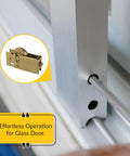 Sliding Patio Door Roller Assembly With 1-1/8 Inch Steel Wheel, 1 Inch Height, 1-7/8 Inch Length, 17/32 Inch Width in use