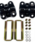 Rear Axle U Bolts And Plate Kit For GM C1500 K1500 Silverado Tahoe Yukon Escalade 1988 1999 Fitment, 2.5 In U-bolts, Black Plates