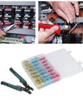 Check Out This Super Sweet Gavigain Crimping Tool Kit With Insulated Self Adapting Ratchet For Marine And Car Wiring Using 200 Premium Heat Shrink Butt Connectors To Save Time And Money On Any Electrical Job Today. Crimp tool kit with assorted heat shrink connectors, wire stripper and storage case
