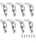 8 Pack Stainless Steel 90 Degree Spring Toggle Latches With Clasp Buckle And Screws For Tool Box Cabinet Case Barn Heavy Duty Durable Storage Hardware