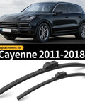 Porsche Cayenne with wiper blades, all season replacement for 2011-2018, easy install, durable car window wipers for clear visibility.