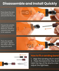 Portable Cordless Rotary Tool Kit Delivers Lightning Fast Usb Power And 111 Essentials For Precise Sanding Polishing And Engraving That Will Let You Shred Through Any Weekend Grind assembly instructions with tool and bits.