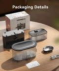 Wireless Cat Water Fountain With No Filters And Wastewater Separation, 3.5L stainless steel components on table with box