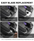 Air Cushion Machine And Air Pillow Maker With 300 Meter Film No Cap Cushioning shown with blade replacement steps and assembly process.