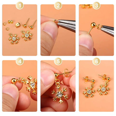 200 Pieces Ball Post Earring Studs And 240 Butterfly Backings Round Ball Ear Pins With Loop For Jewelry Dangle Earring Making In 4 Colors 4 mm