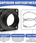 Magnetic Dryer Vent Coupler With Built Built In 4 Inch Sealed Hose Delivers Easy No Sweat Self Connect And Quick Disconnect In Tight Duct Spaces, black vent coupler with seal ring