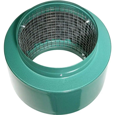 Rugged Seven Point Five Horsepower Three Phase Cyclone Dust Collector Delivers knockout suction and sweet airflow from green filter housing.