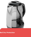 1.7L Cordless Electric Kettle With Rapid Boil Technology And Auto Shutoff, Stainless Steel Water Heater For Tea And Coffee, KE1700SD