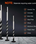 COMOWARE 10-piece carbide masonry drill bit set for concrete, brick, tile, cement; 1/8–1/2 in sizes