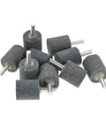 Ten Pieces 25mm Cylindrical Aluminum Oxide Mounted Grinding Stones Rotary Grinding Bits With One Quarter Inch Shank For Electric Rotary Tools Drill Grinders Pro Grade Shop Ready