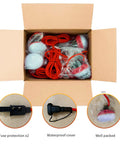 Boxed Boss Grade LED Construction String Lights 100W 10000 Lumens 100Ft Length Heavy Duty For Job Sites Outdoor Use