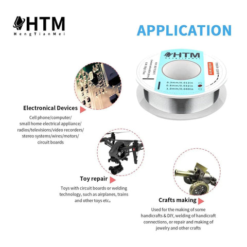 63/37 Rosin Core Solder Wire For Electronics Components And DIY Repairs, Low Temperature Tin Lead Solder, 0.8mm Diameter, 50g Roll