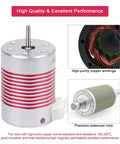1/10 Scale RC On-Road Car Brushless Motor 3650 5900KV Waterproof 3.175mm Shaft, CNC Machined 6061-T6 Heat Sink
