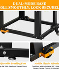 Heavy Duty Planer Stand With Wheels Rock Steady Workhorse For Planers And Drill Press Bench Top Machines adjustable leveling feet and mobile caster wheels.