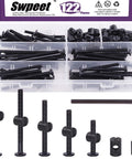 122 piece crib hardware screws set with M6 hex socket head cap screws and barrel nuts including Allen wrench