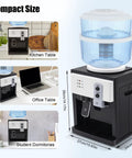Triple Temperature Tabletop Water Dispenser with 194F Hot, 59F Cold, Ambient Water; shown on kitchen, office, dorm tables