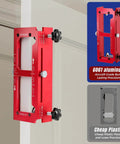 Upgraded Aluminum Alloy Door Hinge Jig Kit For Router Pro Grade Mortise Template With Adjustable Fit Installed View