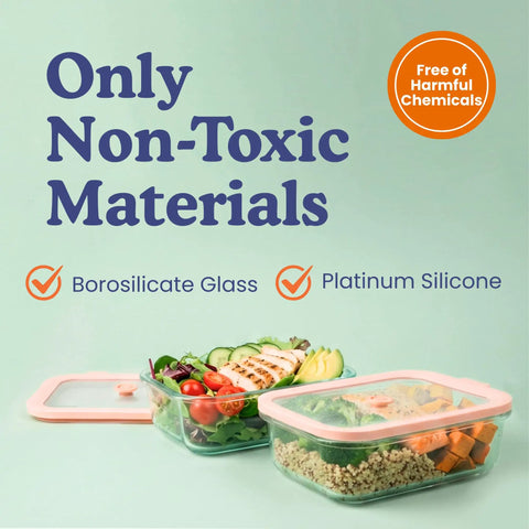 Non Toxic 35 Oz Glass Storage Containers With Lids For Plastic Free Meal Prep, Airtight Food Storage, Microwave And Freezer Safe, Borosilicate Glass, 4 Pack Lunch Containers For Fresh, Toxin Free Storage On The Go with food display