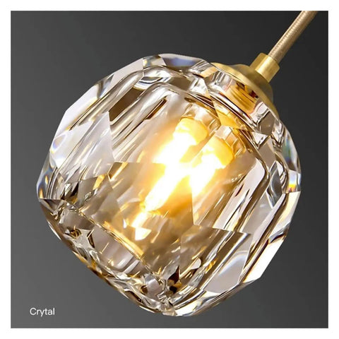 Modern Crystal Chandelier Pendant Light Straight Up Gorgeous Ace Indoor Fixture For Living Room And Stairwells with golden light.