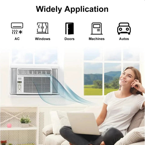 Self Adhesive Door Weather Stripping Foam Tape 1x1 Inch, 6.5 Feet Long, Draft Stopper No Brainer That Blocks Cold Air, Noise Proof, Dust Proof, Heat Insulation, NBR High Density Seal For Doors And Windows for AC and windows