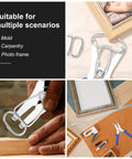 Heavy Duty 21 Pcs Miter Spring Clamp Kit With Stainless Steel Pliers Perfect For Woodworking, Photo Frames And Moldings To Build Solid Joints Fast, stainless steel, 21 pcs