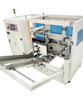 Heavy Duty Automatic Carton Erector And Bottom Taping Sealer That Straight Up Crushes Slow Manual Packing At Eight To Fifteen Boxes Per Minute, showing machinery detail.