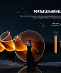 Person using Basics 12 Inch Magnetic RGB Light Wand Dimmable 8W LED With 51 RGB Modes And 460 Lux At Half Meter for light painting.