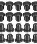 Silicone T Hole Stoppers 6.3mm 0.25in Pack Of 20 Soft Flexible Bottle Seal Plugs For Cable Glands And Holes Waterproof End Caps Black Heat Resistant Up To 500 Degrees F DIY Friendly Built Tough, black silicone stoppers